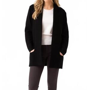 NEW MARBLE edge to edge longline long sleeve cardigan in black